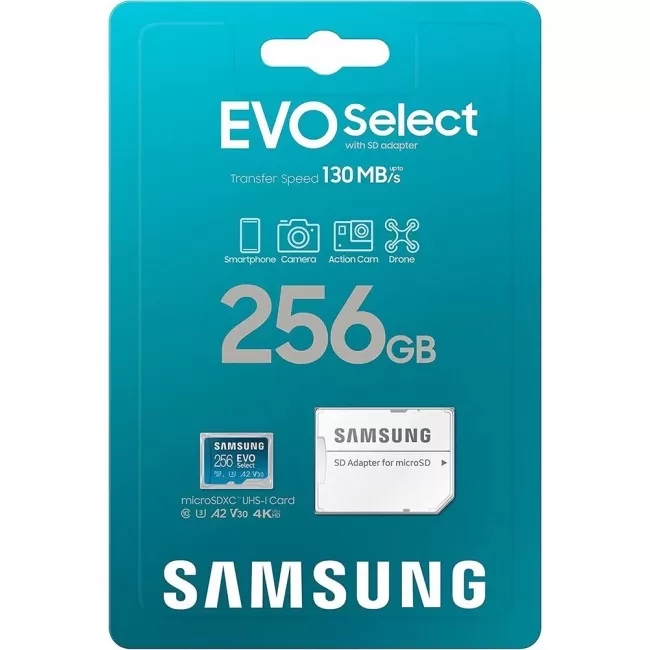 Samsung EVO Select 256GB microSDXC with SD-Adapter